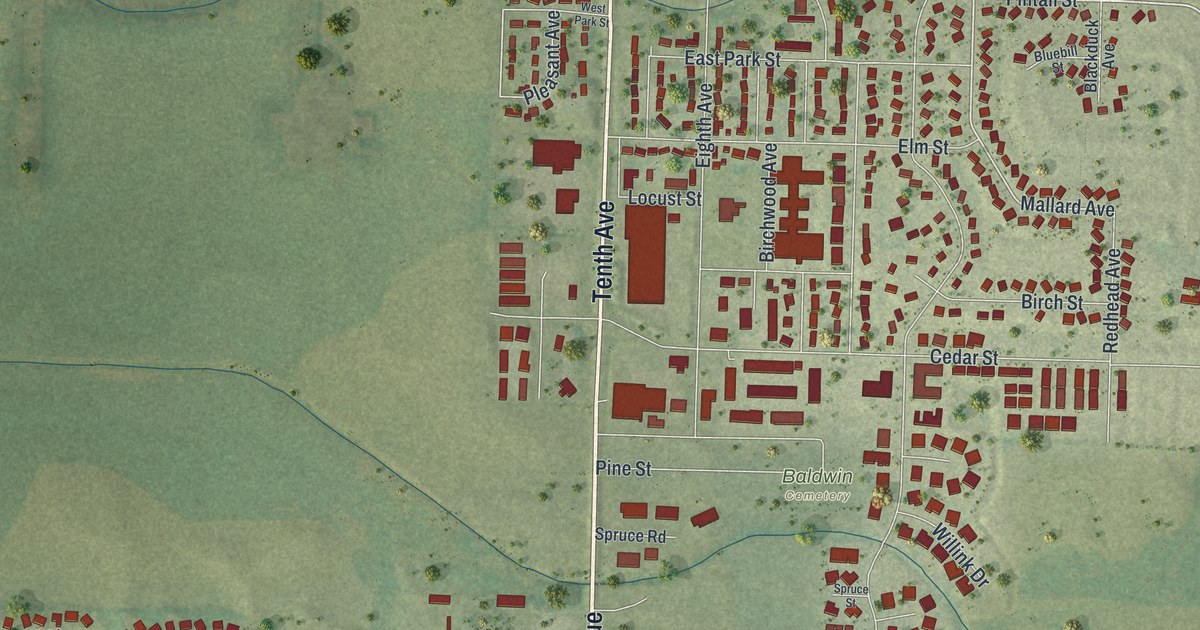 Map of Baldwin Village, Wisconsin in 2026