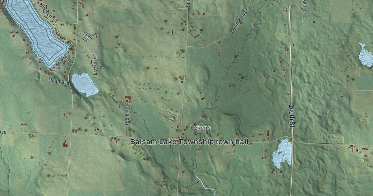 Map of Balsam Lake Town, Wisconsin in 2026