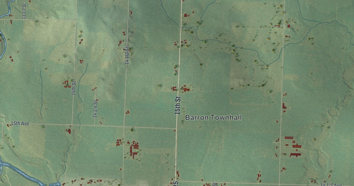 Map of Barron Town, Wisconsin in 2026