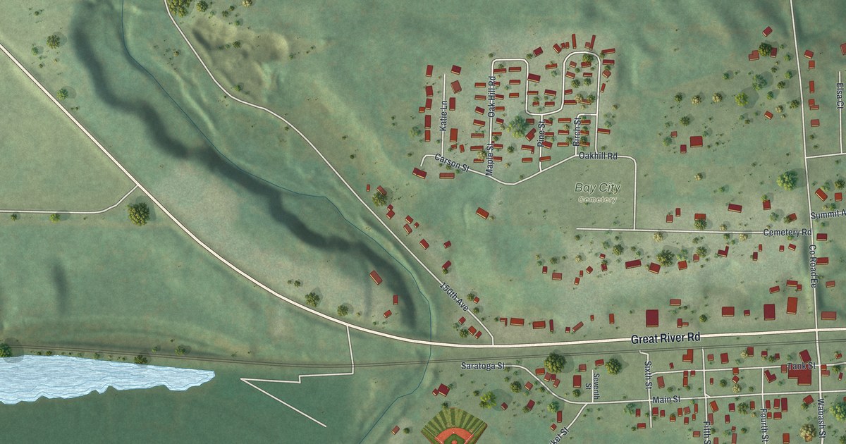 Map of Bay City, Wisconsin in 2026