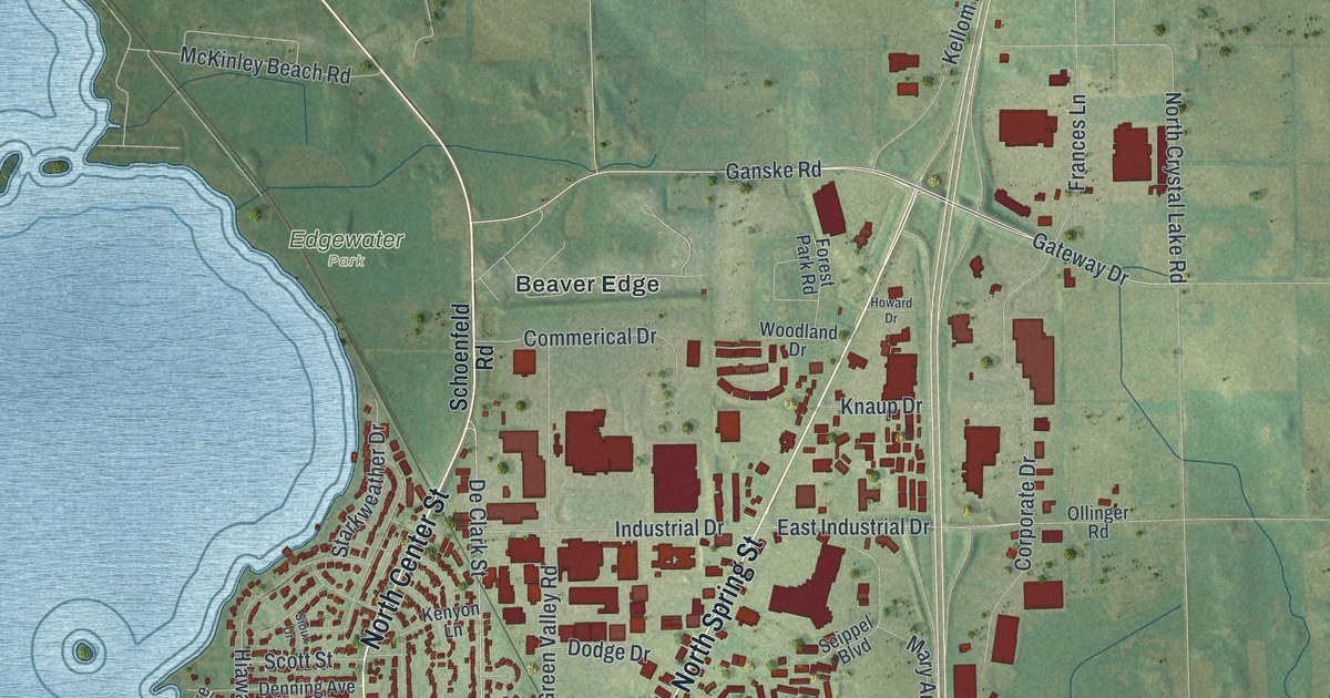 Map of Beaver Dam City, Wisconsin in 2026