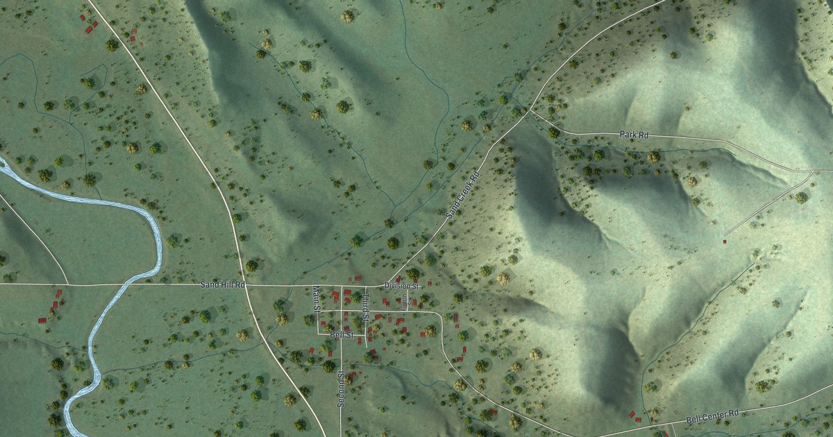 Map of Bell Center, Wisconsin in 2026