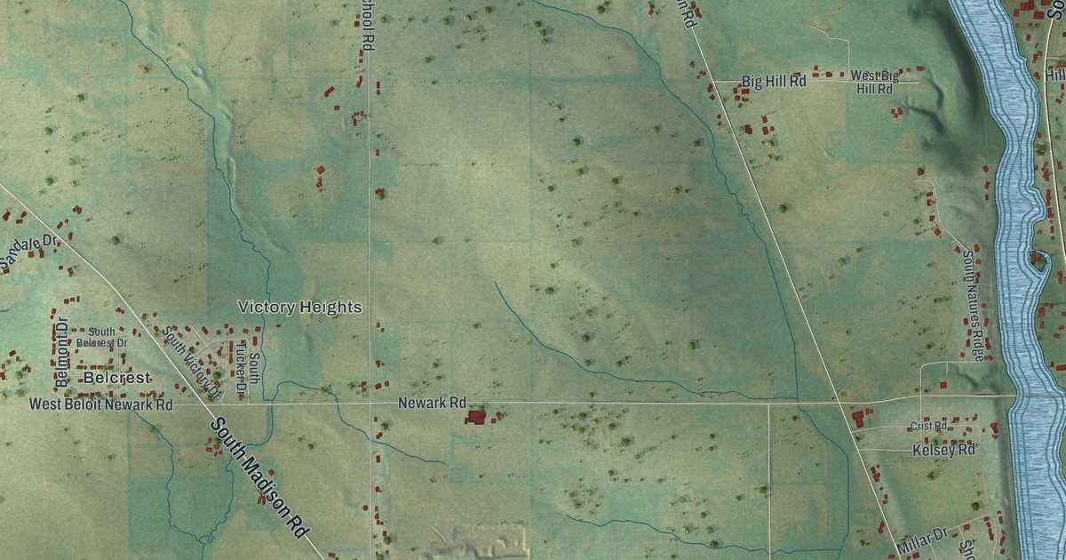 Map of Beloit Town, Wisconsin in 2026