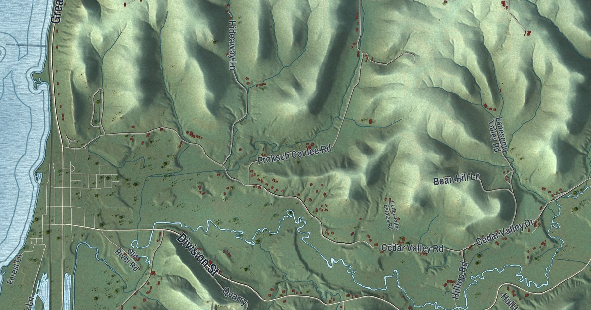 Map of Bergen, Vernon County, Wisconsin in 2026