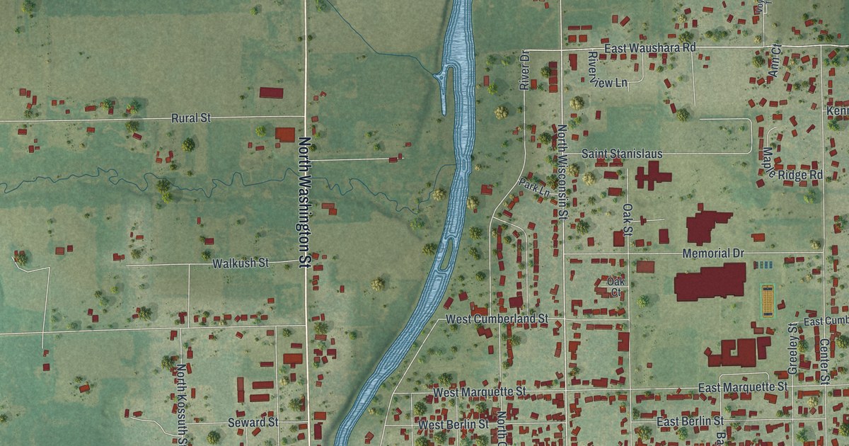 Map of Berlin City, Green Lake County, Wisconsin in 2026