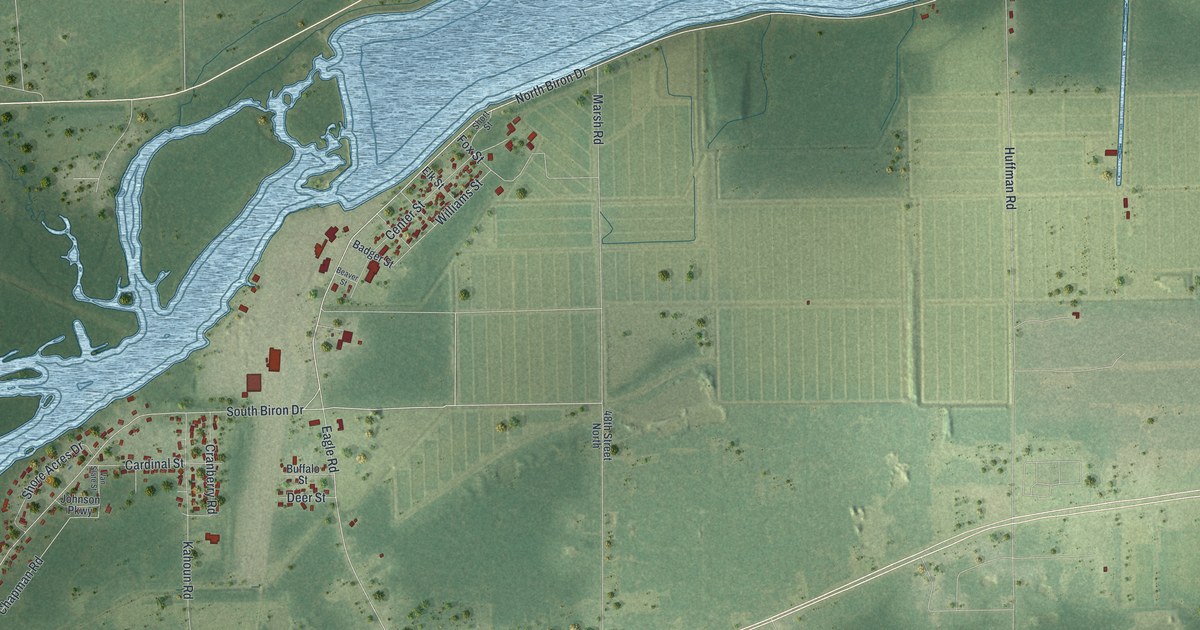 Map of Biron, Wisconsin in 2026