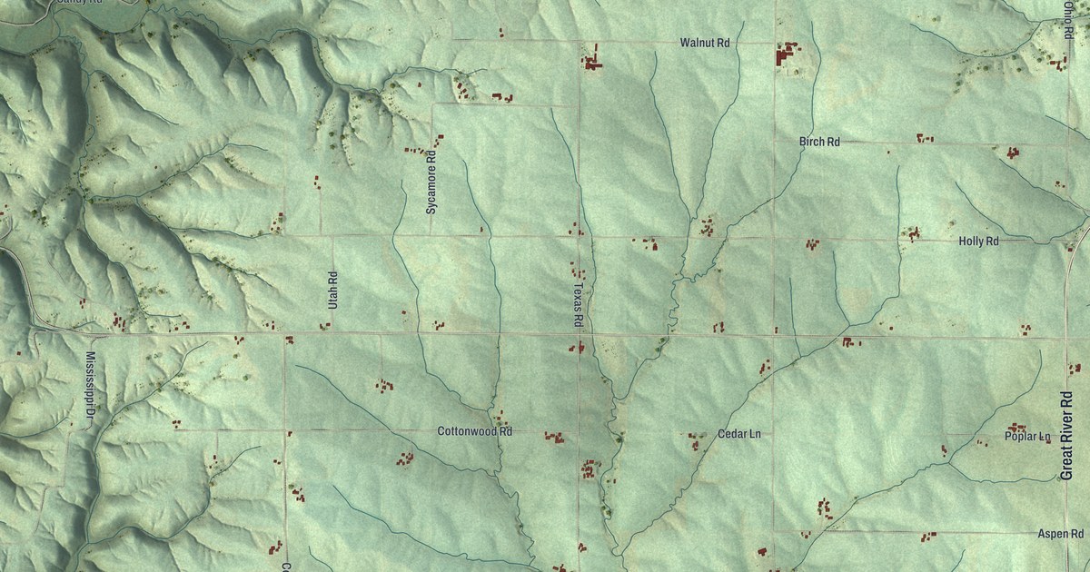 Map of Bloomington Town, Wisconsin in 2026