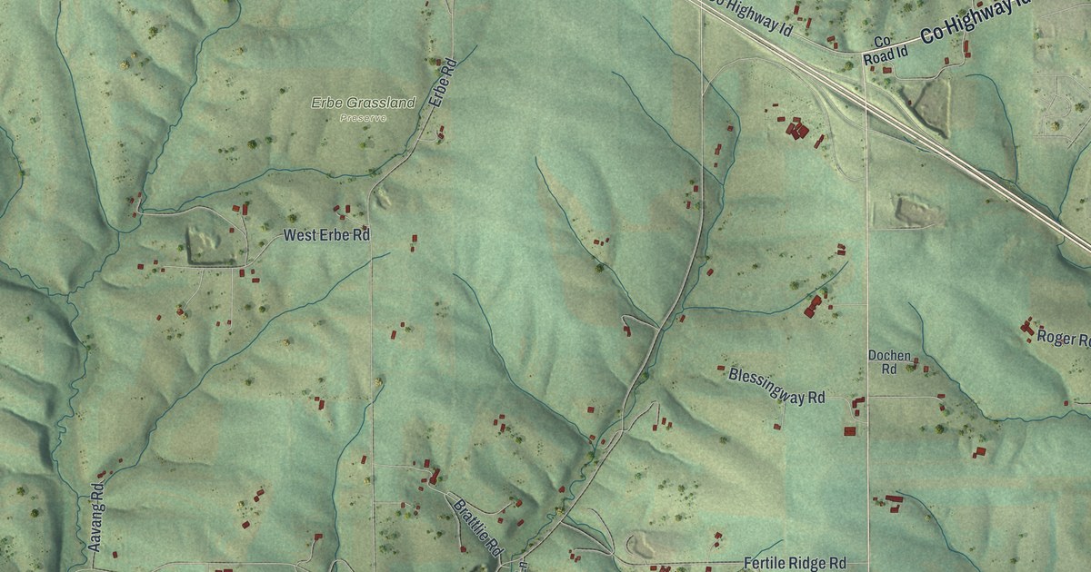 Map of Blue Mounds Town, Wisconsin in 2026