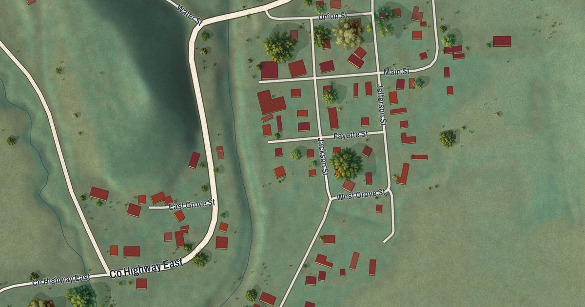 Map of Boaz, Wisconsin in 2026