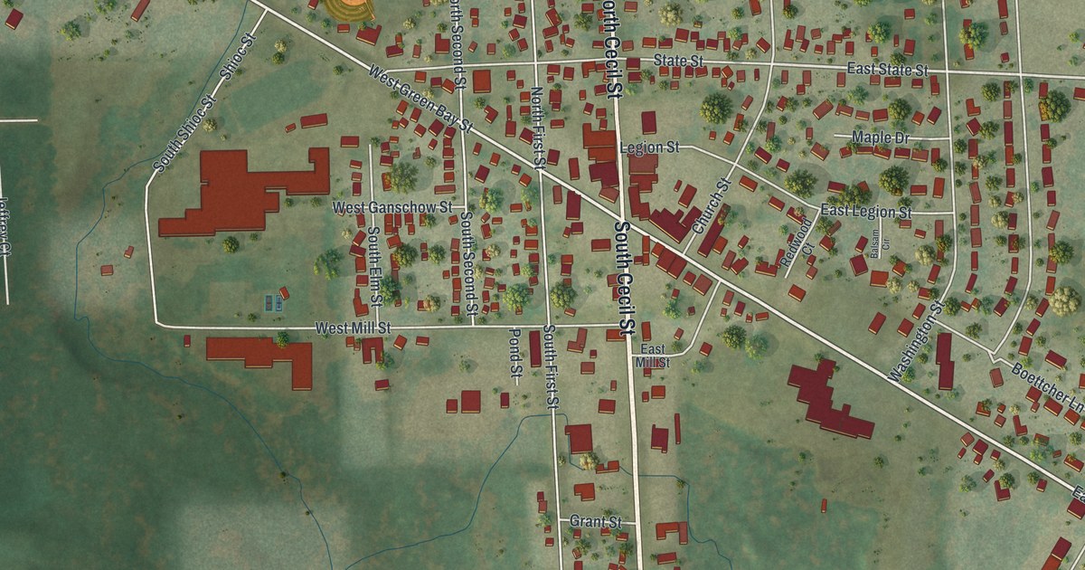 Map of Bonduel, Wisconsin in 2026