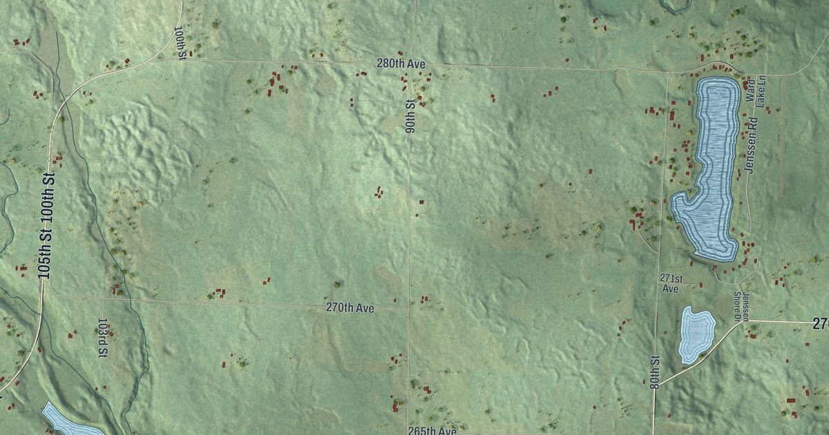 Map of Bone Lake, Wisconsin in 2026