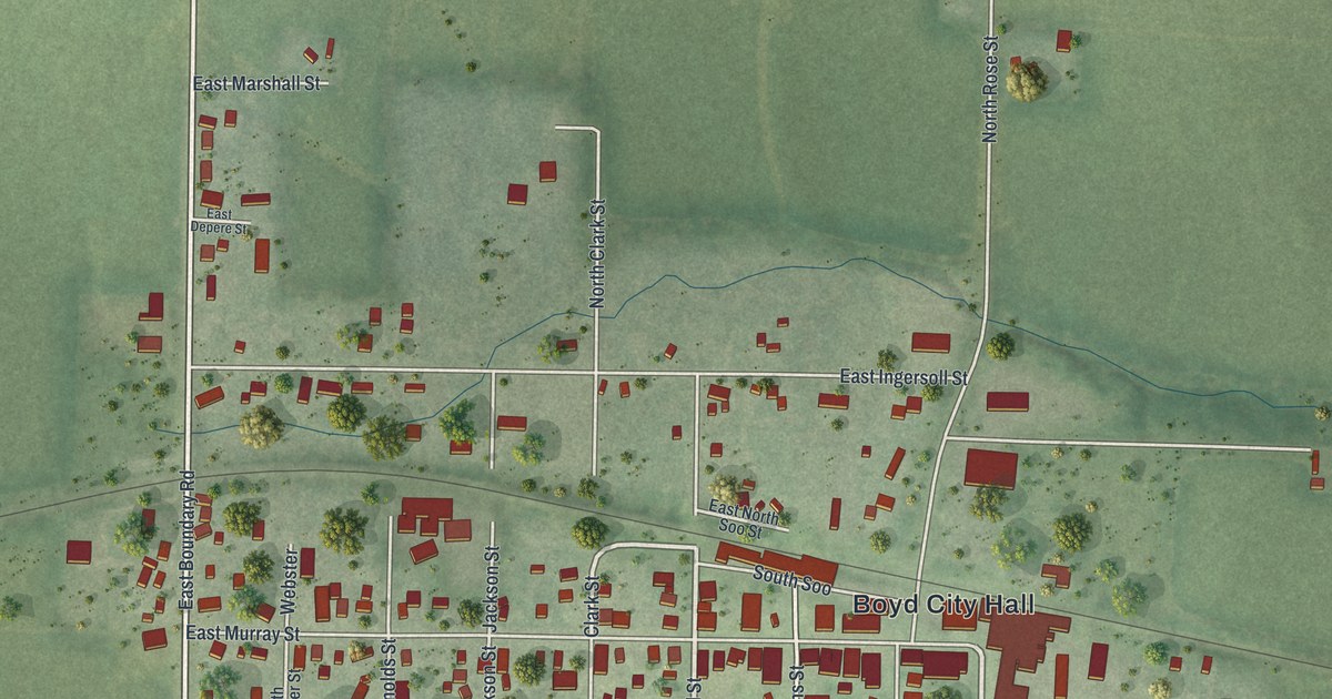 Map of Boyd, Wisconsin in 2026