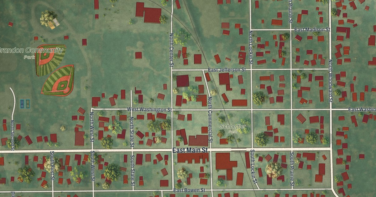 Map of Brandon, Wisconsin in 2026