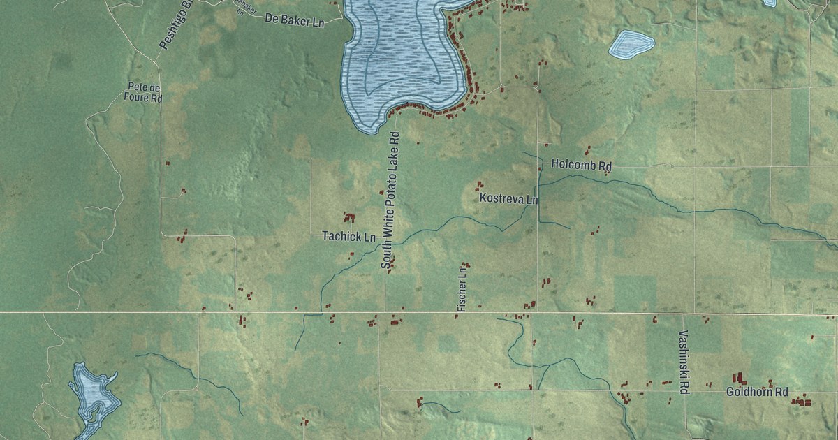 Map of Brazeau, Wisconsin in 2026