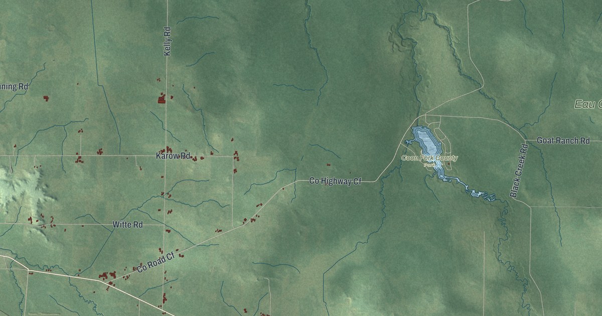 Map of Bridge Creek, Wisconsin in 2026