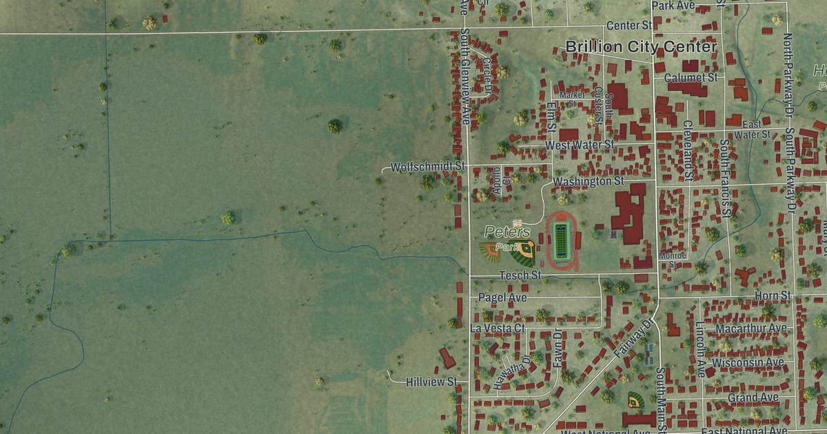 Map of Brillion City, Wisconsin in 2026