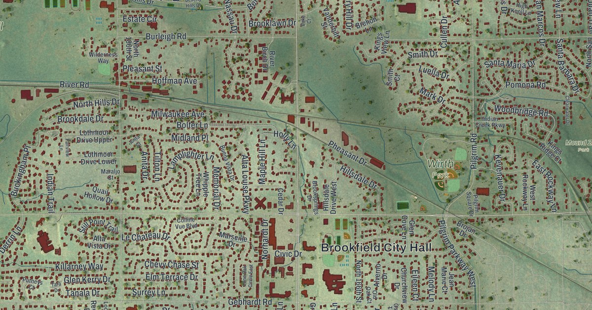Map of Brookfield City, Wisconsin in 2026