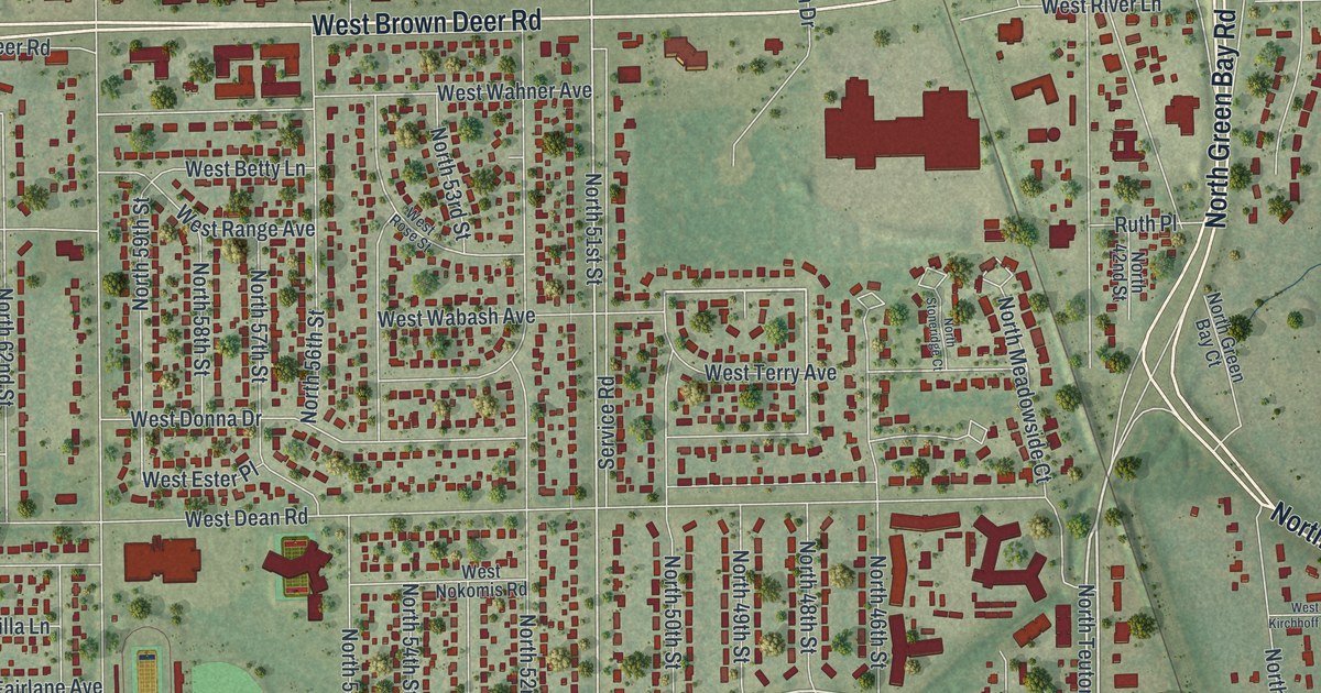 Map of Brown Deer, Wisconsin in 2026