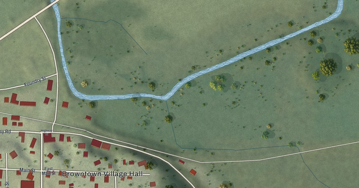 Map of Browntown, Wisconsin in 2026