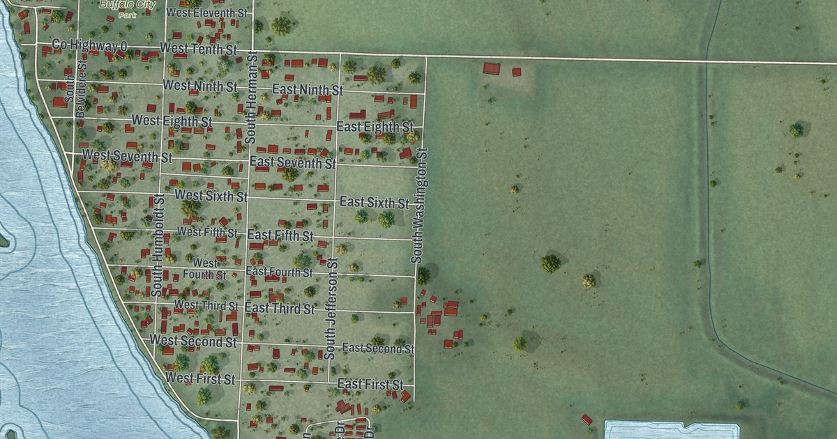Map of Buffalo City, Wisconsin in 2026
