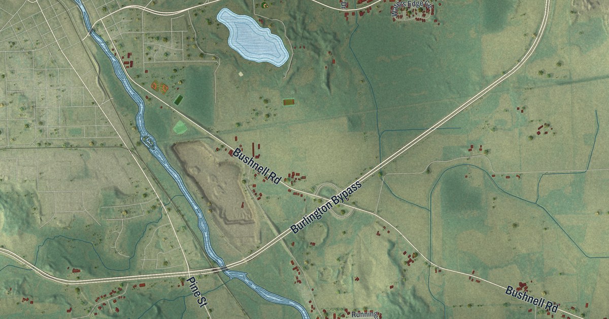 Map of Burlington Town, Wisconsin in 2026