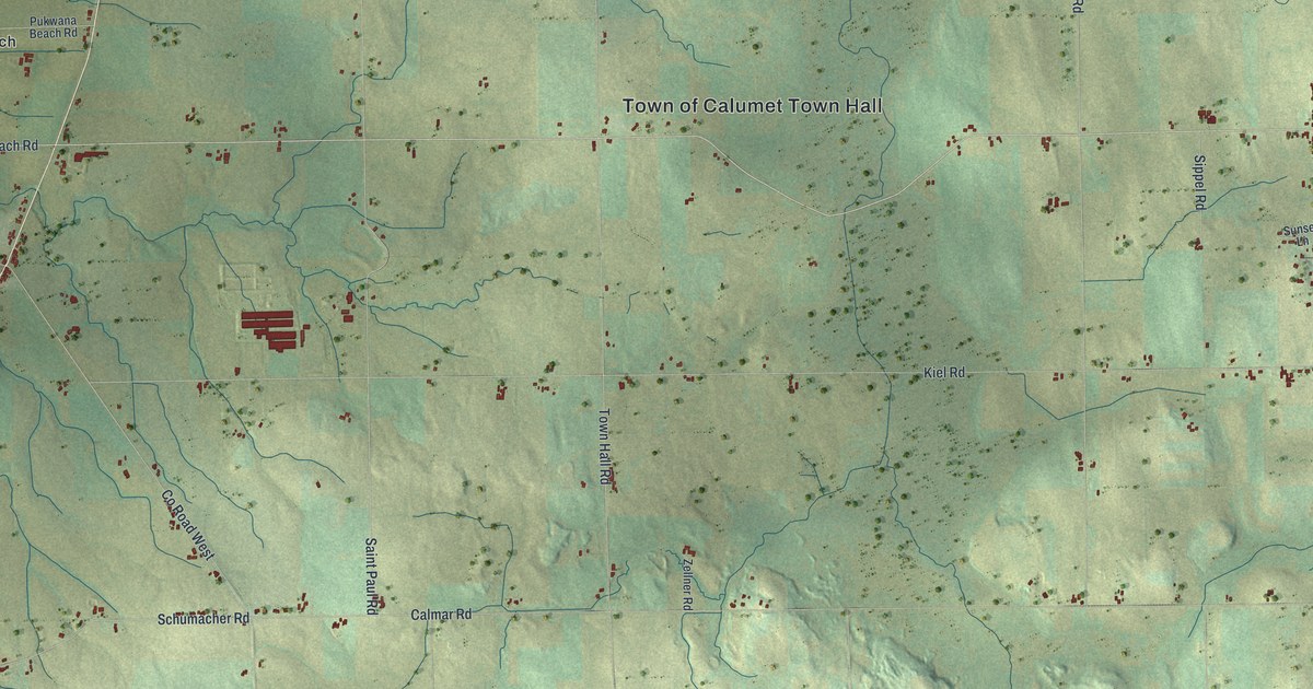 Map of Calumet, Wisconsin in 2026