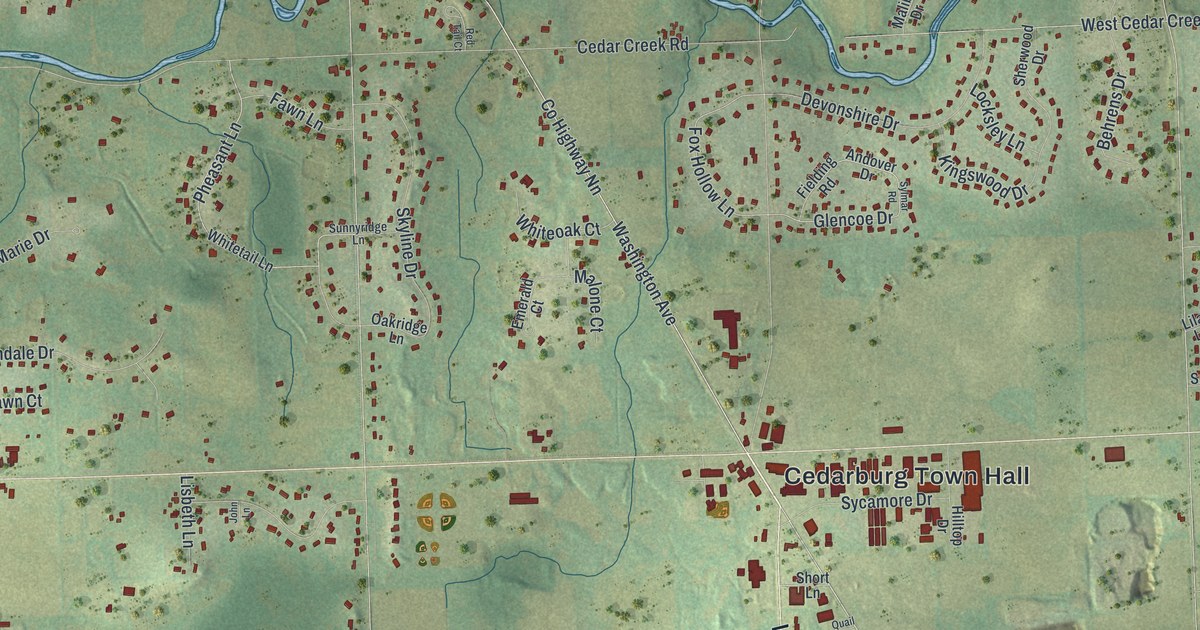 Map of Cedarburg Town, Wisconsin in 2026