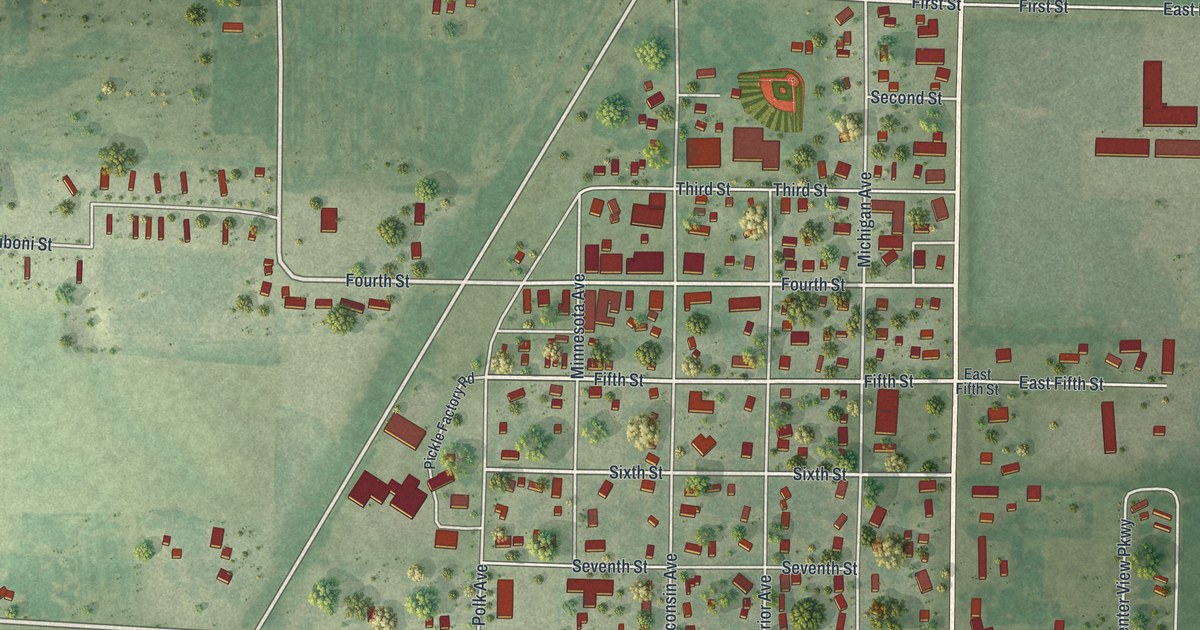 Map of Centuria, Wisconsin in 2026