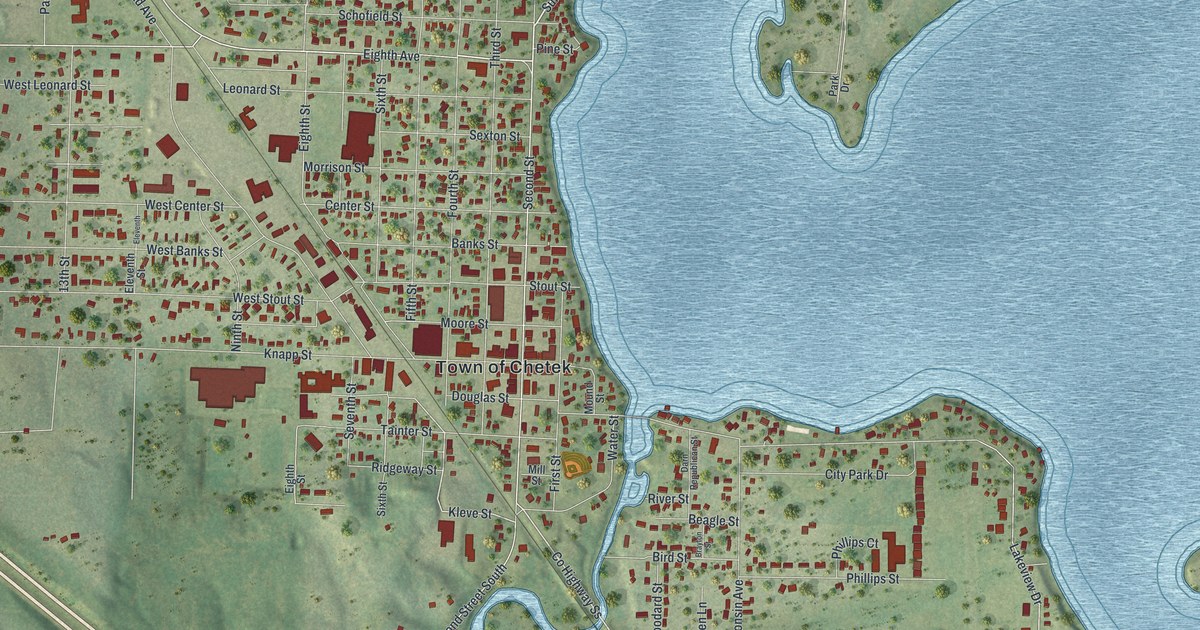 Map of Chetek City, Wisconsin in 2026