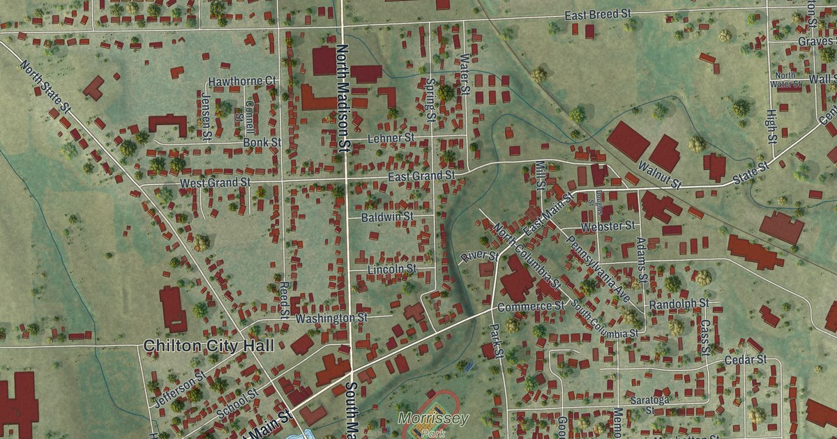 Map of Chilton City, Wisconsin in 2026