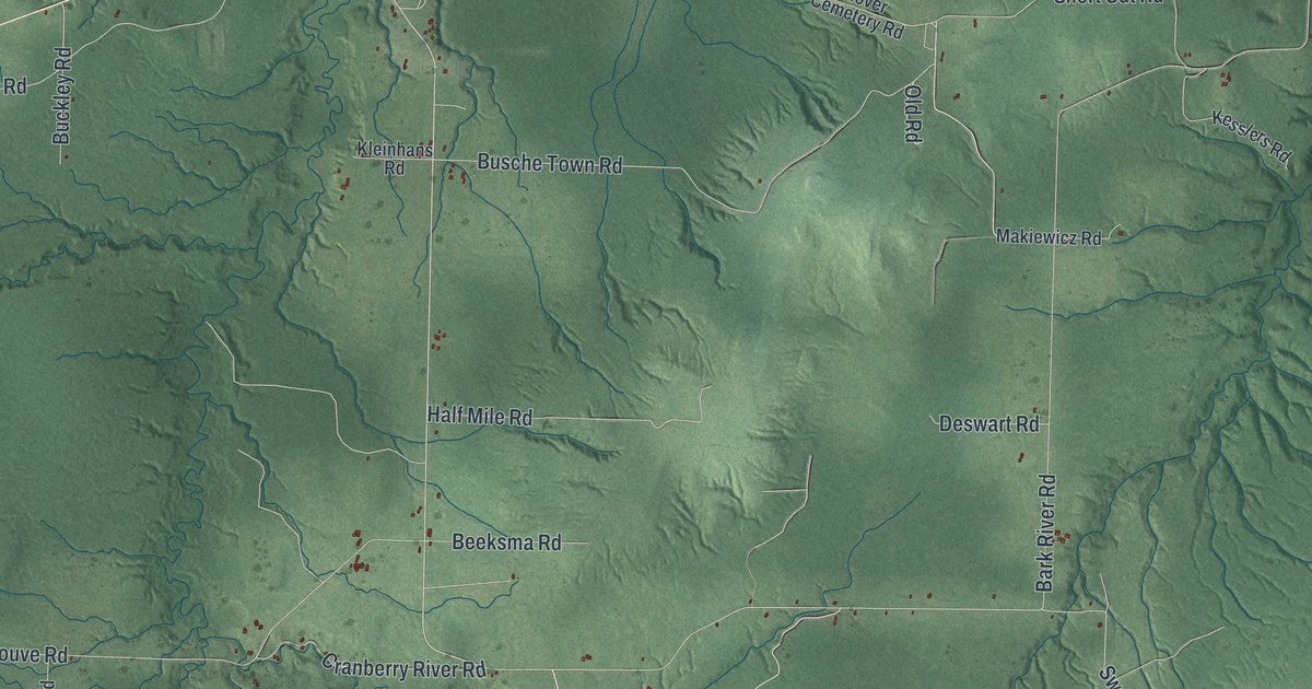 Map of Clover, Wisconsin in 2026