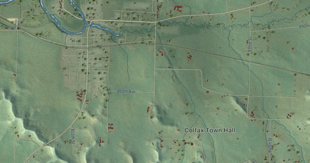 Map of Colfax Town, Wisconsin in 2026