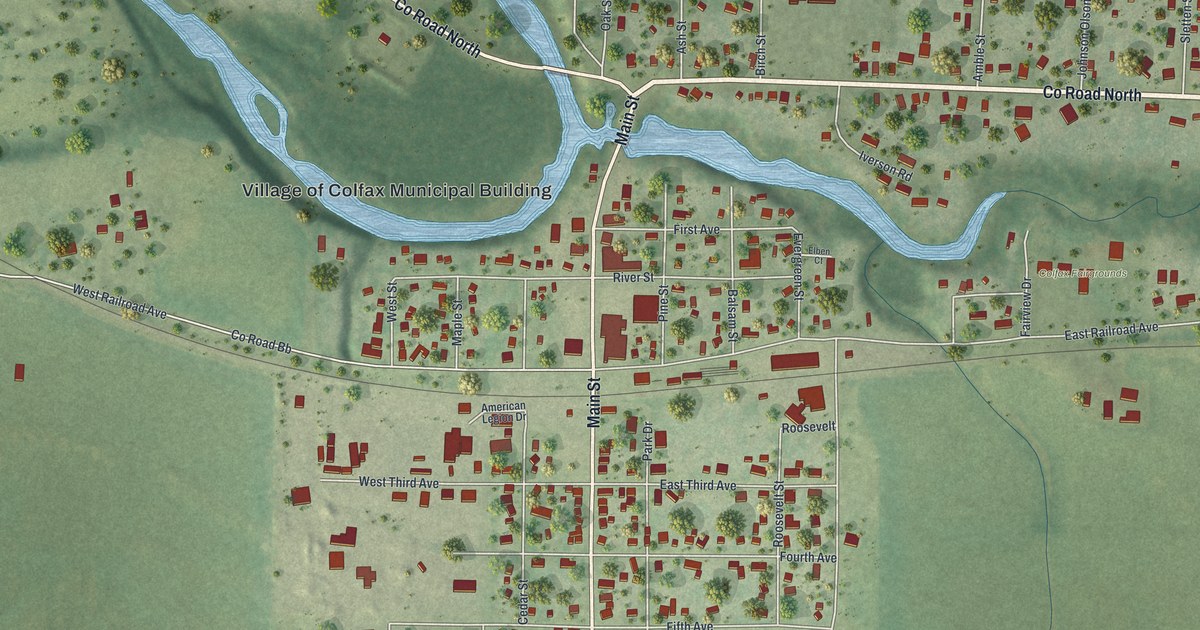 Map of Colfax Village, Wisconsin in 2026