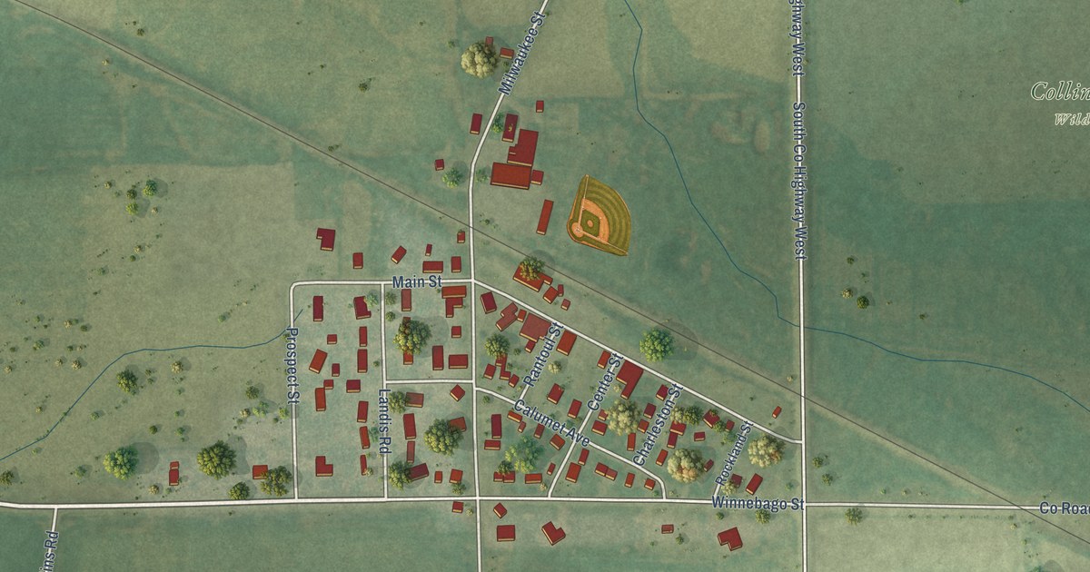 Map of Collins, Wisconsin in 2026