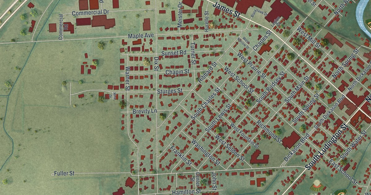 Map of Columbus City, Wisconsin in 2026
