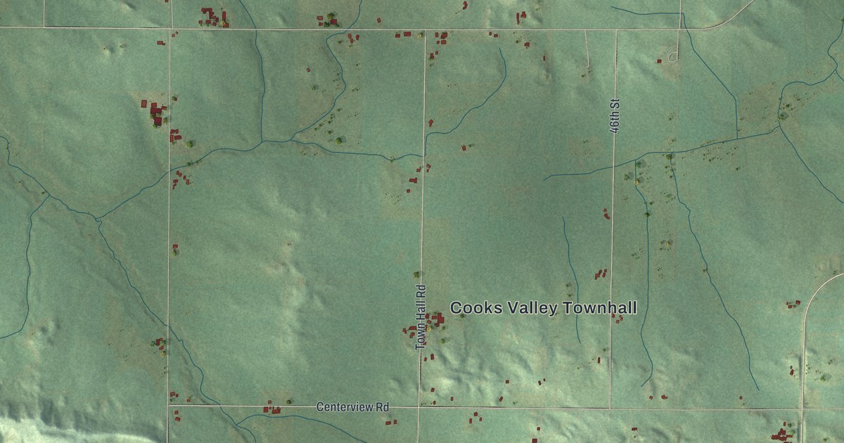 Map of Cooks Valley, Wisconsin in 2026