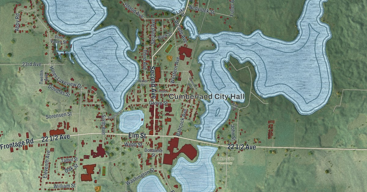 Map of Cumberland City, Wisconsin in 2026