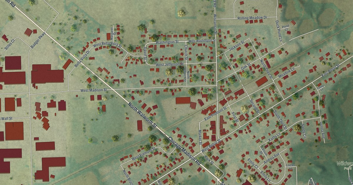 Map of Darien Village, Wisconsin in 2026