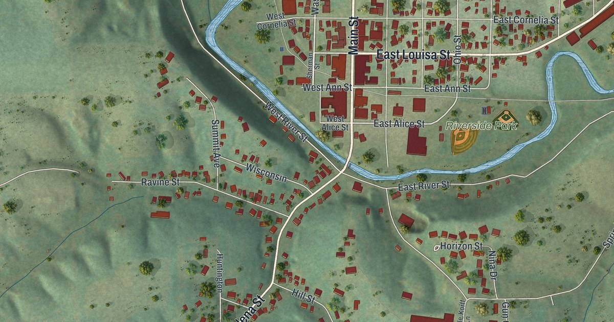 Map of Darlington City, Wisconsin in 2026