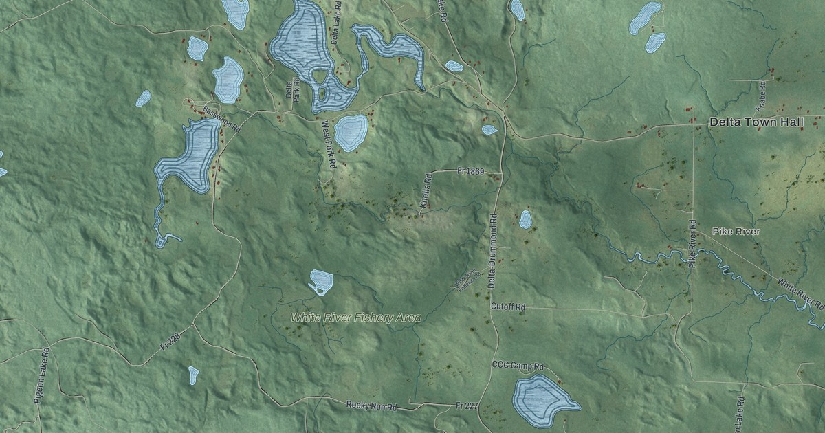 Map of Delta, Wisconsin in 2026