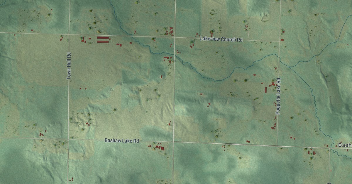 Map of Dewey, Burnett County, Wisconsin in 2026