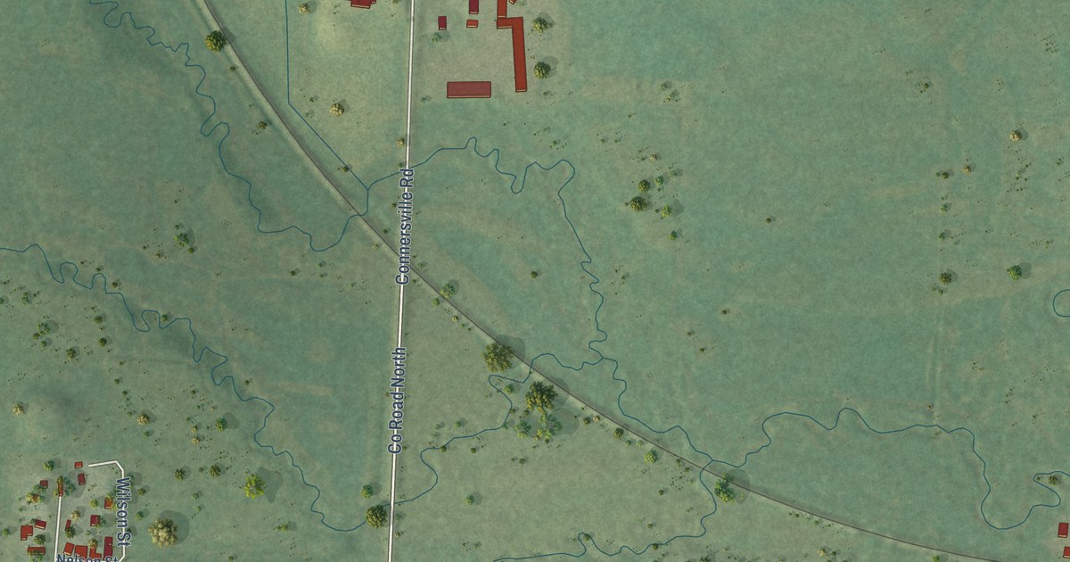 Map of Downing, Wisconsin in 2026
