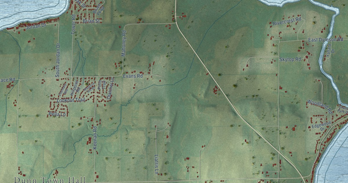 Map of Dunn, Dane County, Wisconsin in 2026