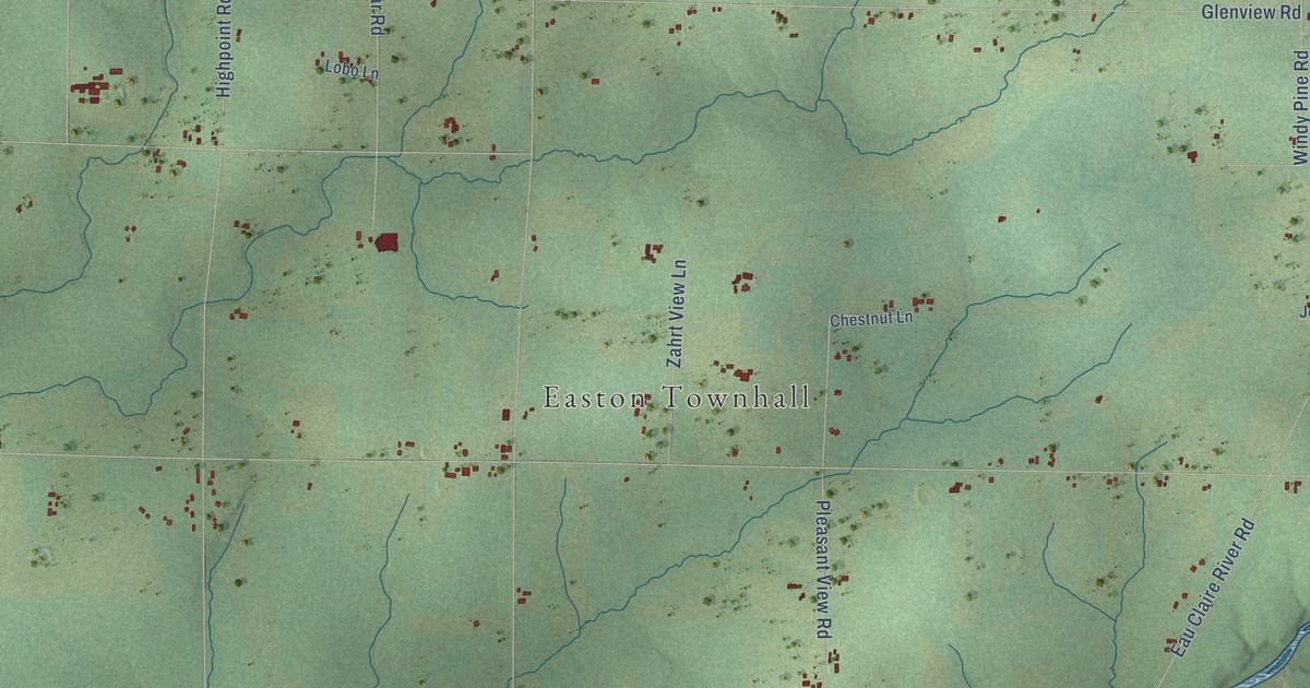 Map of Easton, Marathon County, Wisconsin in 2026