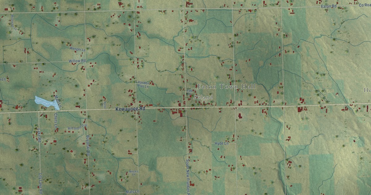 Map of Eaton, Brown County, Wisconsin in 2026