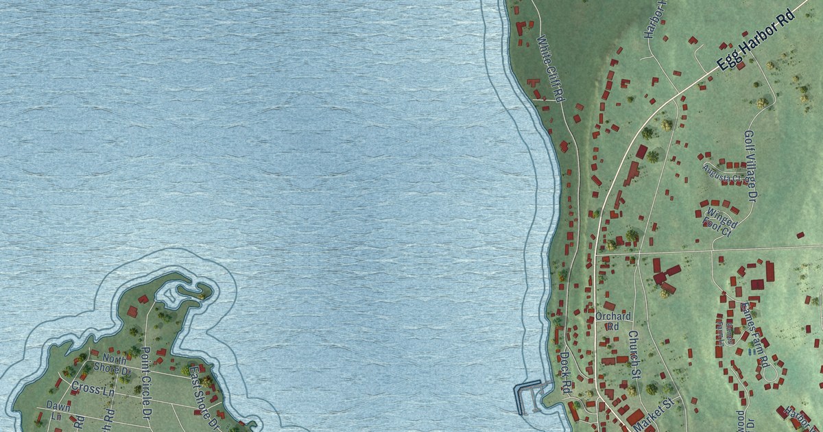 Map of Egg Harbor, Wisconsin in 2026