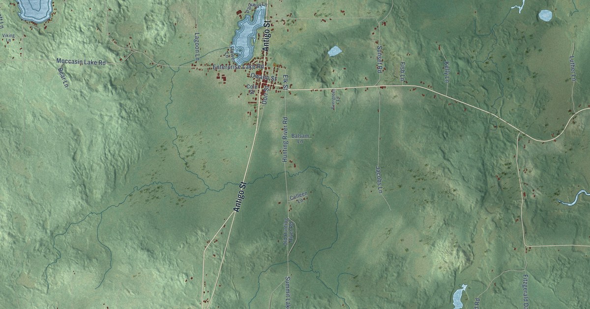 Map of Elcho, Wisconsin in 2026