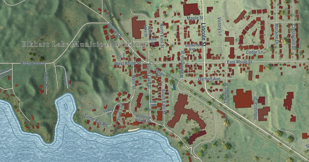 Map of Elkhart Lake, Wisconsin in 2026
