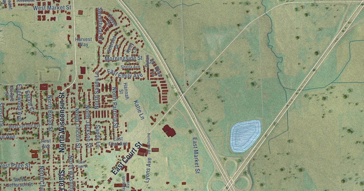 Map of Elkhorn, Wisconsin in 2026