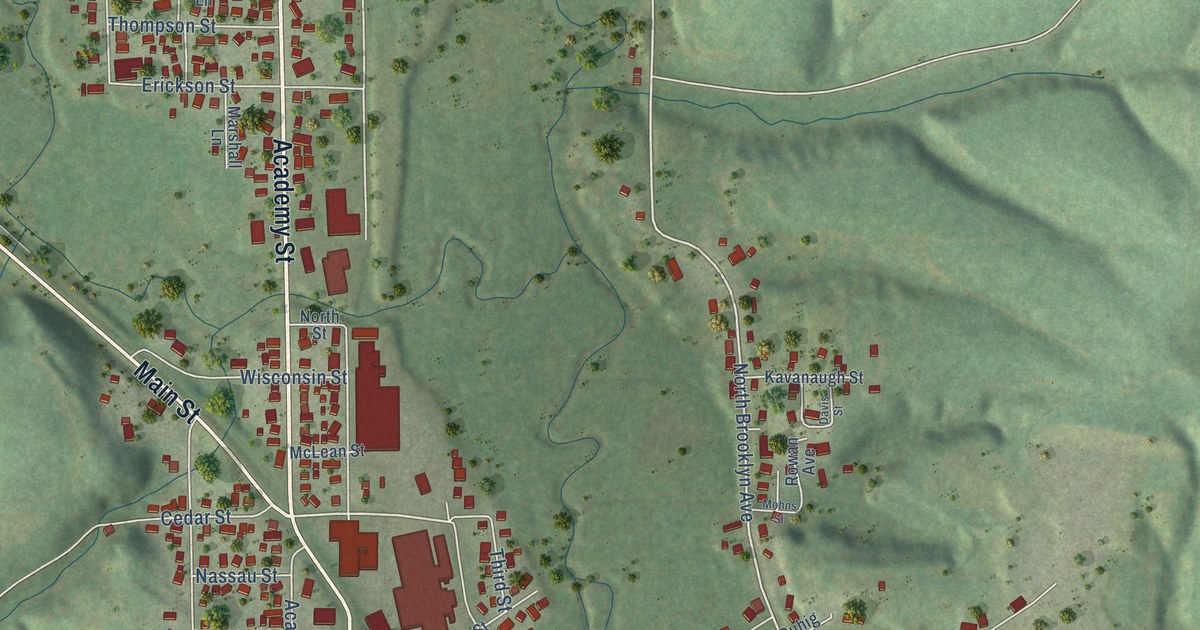 Map of Elroy, Wisconsin in 2026